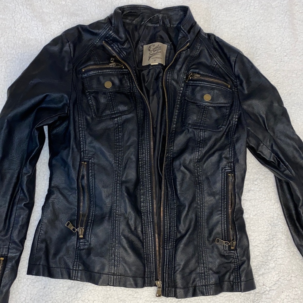 Cat Walk Studio Faux Leather Jacket Size 2